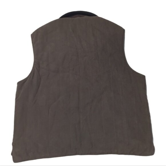 Daniel Cremieux Men's Vest Reversible Wool Cashmere Brown Outdoor Rugged Zip XL - Picture 11 of 11